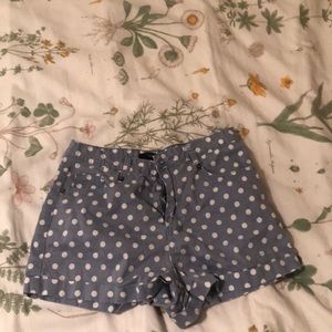 blue polka dot shorts :D